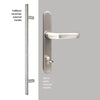 External ThruSafe Aluminium Front Door - 1140 CNC Grooves - 7 Colour Options