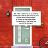 Cottage Style Hansa 3 Composite Front Door Set with Hnd Ellie Glass - Shown in Chartwell Green