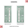 Cottage Style Hansa 3 Composite Front Door Set with Hnd Ellie Glass - Shown in Chartwell Green