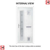 Cottage Style Hansa 3 Composite Front Door Set with Hnd Ellie Glass - Shown in Chartwell Green