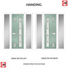 Cottage Style Hansa 3 Composite Front Door Set with Double Side Screen - Hnd Ellie Glass - Shown in Chartwell Green