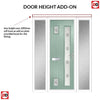 Cottage Style Hansa 3 Composite Front Door Set with Double Side Screen - Hnd Ellie Glass - Shown in Chartwell Green