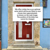 Cottage Style Hansa 3 Composite Front Door Set with Hnd Linear Glass - Shown in Red