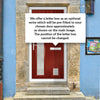 Cottage Style Hansa 3 Composite Front Door Set with Hnd Linear Glass - Shown in Red