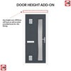 Cottage Style Hansa 3 Composite Front Door Set with Hnd Ice Edge Glass - Shown in Slate Grey