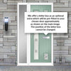 Cottage Style Hansa 3 Composite Front Door Set with Single Side Screen - Hnd Ellie Glass - Shown in Chartwell Green