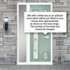 Cottage Style Hansa 3 Composite Front Door Set with Single Side Screen - Hnd Ellie Glass - Shown in Chartwell Green