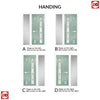 Cottage Style Hansa 3 Composite Front Door Set with Single Side Screen - Hnd Ellie Glass - Shown in Chartwell Green