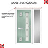 Cottage Style Hansa 3 Composite Front Door Set with Single Side Screen - Hnd Ellie Glass - Shown in Chartwell Green