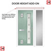 Cottage Style Hansa 3 Composite Front Door Set with Single Side Screen - Hnd Ellie Glass - Shown in Chartwell Green
