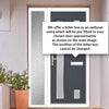 Cottage Style Hansa 3 Composite Front Door Set with Single Side Screen - Hnd Ice Edge Glass - Shown in Slate Grey