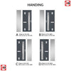 Cottage Style Hansa 3 Composite Front Door Set with Single Side Screen - Hnd Ice Edge Glass - Shown in Slate Grey