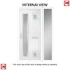 Cottage Style Hansa 3 Composite Front Door Set with Single Side Screen - Hnd Ice Edge Glass - Shown in Slate Grey