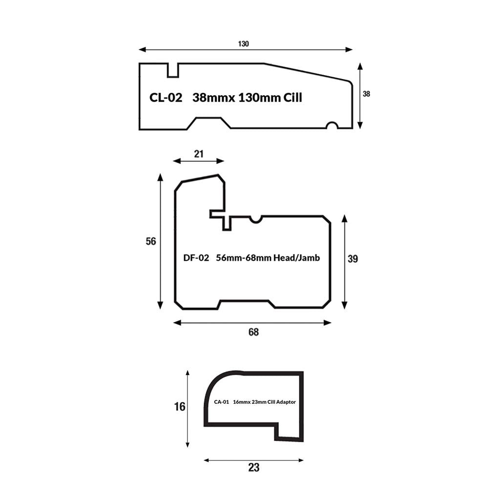 Exterior LPD Hardwood Door Frames for Double Doors