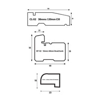 Exterior LPD Hardwood Door Frames for Double Doors