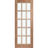 Two Sliding Doors and Frame Kit - SA 15L Oak Door - Bevelled Clear Glass - Unfinished