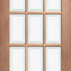 Two Sliding Doors and Frame Kit - SA 15L Oak Door - Bevelled Clear Glass - Unfinished