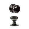 Harrogate Mushroom Old English Mortice Knob - Black Nickel