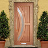 Harrow Hardwood Front Door - Frosted Toughened Double Glazing