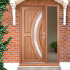 Harrow External Hardwood Door and Frame Set - Frosted Double Glazing - One Unglazed Side Screen, From LPD Joinery