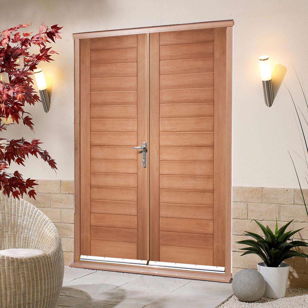 Hayes Exterior Hardwood Double Door and Frame Set, From LPD Joinery