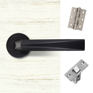 Image: Hercules Door Handle Pack - Matt Black