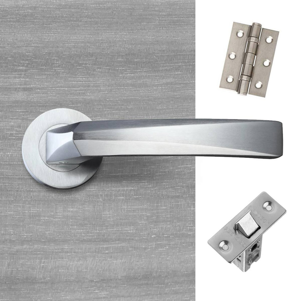 Hercules Door Handle Pack - Satin Chrome