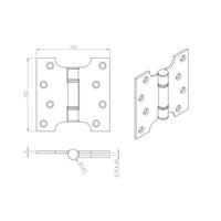 Parliament Class 13 Hinge - also suits fire doors - 3 Finishes