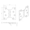 102x102mm Parliament Hinge Pair HIN3424 - Not suitable for fire doors - 3 Finishes