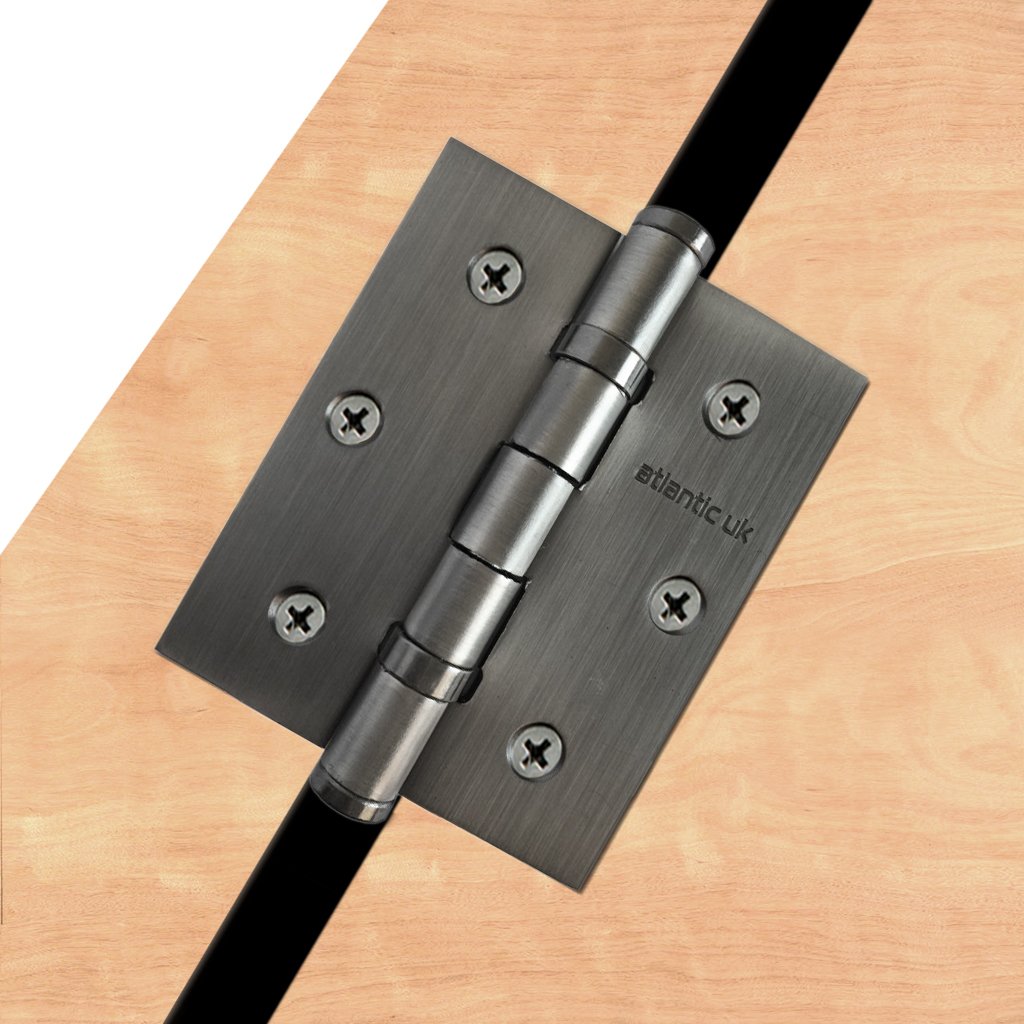 76mm x 64mm x 2.5mm Ball Bearing Hinge - 1 Pair - 10 Finishes