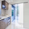 Single Glass Sliding Door - Holburn 8mm Obscure Glass - Clear Printed Design - Planeo 60 Pro Kit