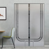 Holburn 8mm Obscure Glass - Clear Printed Design - Double Absolute Pocket Door