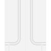 Double Glass Sliding Door - Solaris Tubular Stainless Steel Sliding Track & Holburn 8mm Obscure Glass - Obscure Printed Design