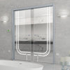 Holburn 8mm Clear Glass - Obscure Printed Design - Double Evokit Pocket Door