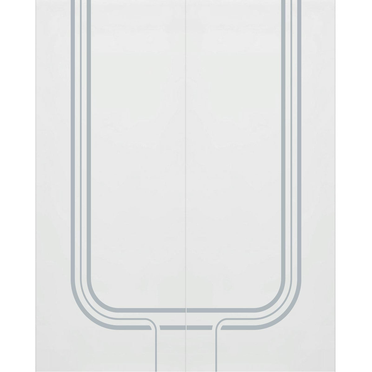 Double Glass Sliding Door - Holburn 8mm Obscure Glass - Clear Printed Design - Planeo 60 Pro Kit