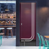 Holburn 8mm Clear Glass - Obscure Printed Design - Single Evokit Glass Pocket Door