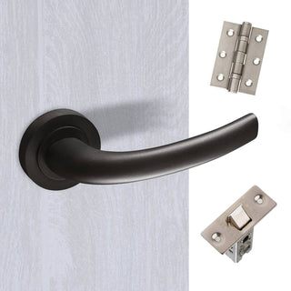 Image: Hydra Door Handle Pack - Matt Black