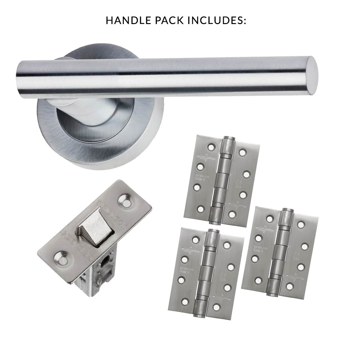 Hyperion Door Handle Pack - Satin Chrome