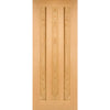 Saturn Tubular Stainless Steel Sliding Track & Idaho 3 Panel Oak Door - Prefinished