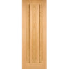 Sirius Tubular Stainless Steel Sliding Track & Idaho 3 Panel Oak Door - Unfinished