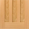 Single Sliding Door & Track - Idaho 3 Panel Oak Door - Prefinished