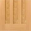 Single Sliding Door & Track - Idaho 3 Panel Oak Door - Prefinished