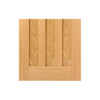 Idaho Oak 3 Panel Evokit Pocket Fire Door Detail - 30 Minute Fire Rated - Prefinished