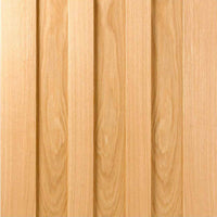 Single Sliding Door & Track - Idaho 3 Panel Oak Door - Prefinished