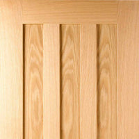 Double Sliding Door & Track - Idaho 3 Panel Oak Doors - Prefinished