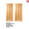 Idaho Oak 3 Panel Evokit Pocket Fire Door Detail - 30 Minute Fire Rated - Prefinished