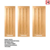 Minimalist Wardrobe Door & Frame Kit - Three Idaho 3 Panel Oak Doors - Prefinished