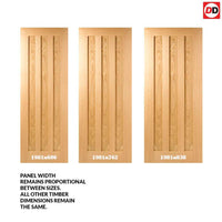 Minimalist Wardrobe Door & Frame Kit - Three Idaho 3 Panel Oak Doors - Prefinished