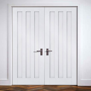 Image: Idaho Panel Door Pair - White Primed