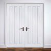 Idaho Panel Door Pair - White Primed